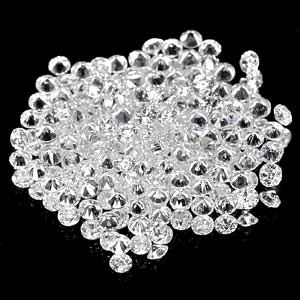 Genuine 100% Natural WHITE ZIRCON (117) 5.08cts 1.8 x 1.8mm Rounds