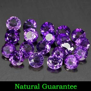 Genuine 100% Natural Amethyst .11ct 3.0 x 3.0mm (20) Round VVS Clarity