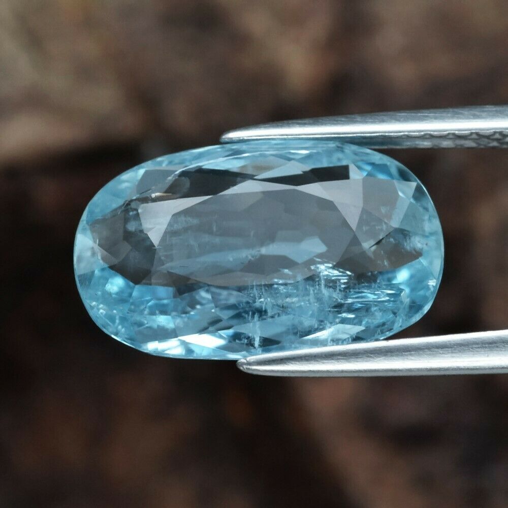 Genuine 100% Natural Blue Aquamarine 3.07ct 13.3 x 8.3 Oval SI Clarity