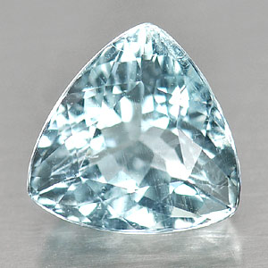 Genuine 100% Natural Blue Aquamarine 3.32ct 9.6 x 9.6mm Trilliant SI1 Clarity