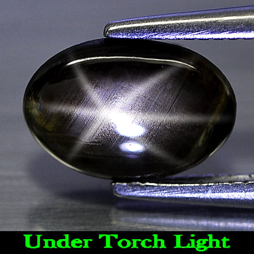 Genuine Cabochon Black Star Sapphire 1.53ct 8.7 x 6.0mm Oval Opaque