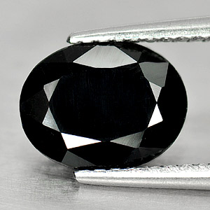 Genuine Black Sapphire 2.01ct 9.0 x 7.0mm Oval Opaque