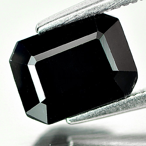 Genuine Black Sapphire 2.13ct 8.2 x 6.1mm Octagon Opaque