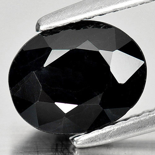 Genuine Black Sapphire 2.50ct 9.0 x 7.2mm Oval Opaque
