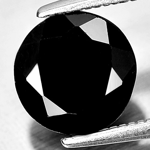 Genuine 100% Natural Black Spinel 1.84ct 8.0x8.0mm Opaque Thailand