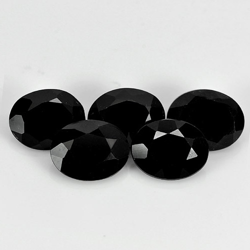 Genuine 100% Natural Black Spinel 2.07ct 8.9x7.1mm Opaque Thailand
