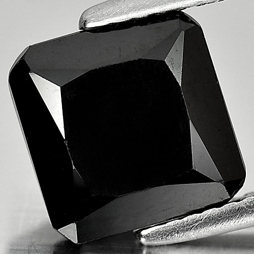 Genuine 100% Natural Black Spinel 3.57ct 8.7x8.7mm Opaque Thailand