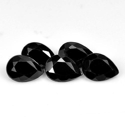 Genuine 100% Natural Black Spinel 0.85ct 7.0x5.0.3mm Opaque Thailand