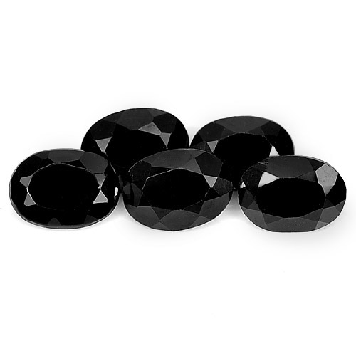 Genuine 100% Natural Black Spinel 1.01ct 7.1x5.1mm Opaque Thailand