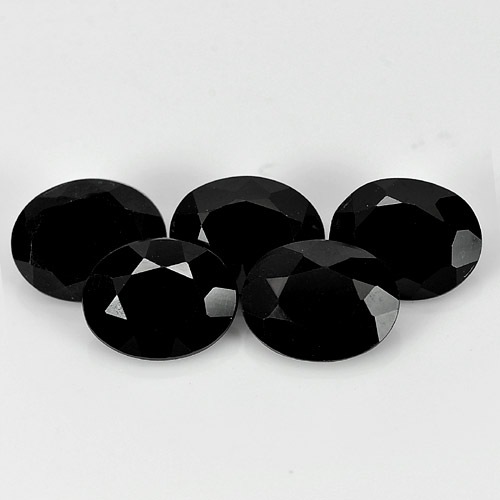 Genuine 100% Natural Black Spinel 1.02ct 7.0x5.0mm Opaque Thailand