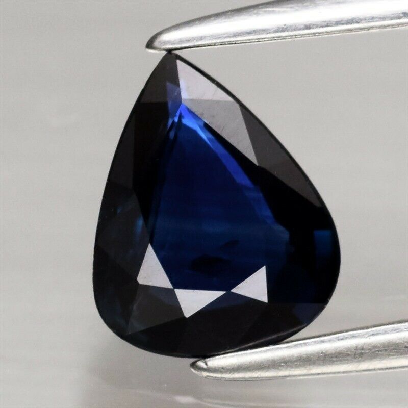 Genuine 100% Natural Blue Sapphire 0.65ct 6.7 x 5.4mm Pear SI1 Clarity  