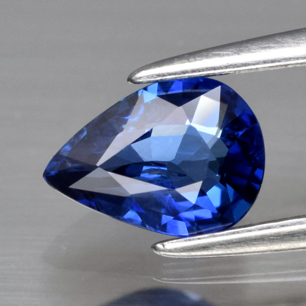Genuine Blue Sapphire .78ct 6.8 x 5.0mm Pear SI1 Clarity Ceylon