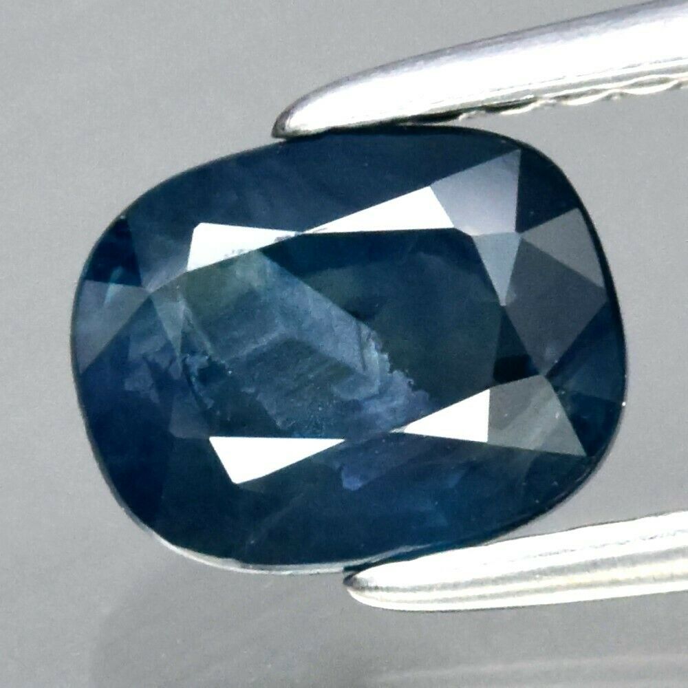 Genuine Blue Sapphire 1.28ct 6.6 x 5.3mm Cushion Cut SI2 Clarity