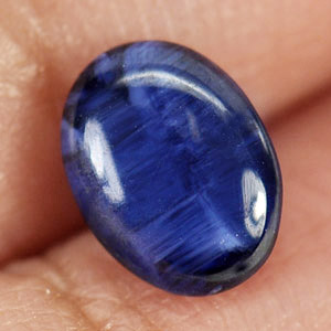 Genuine Cabochon Ceylon Blue Sapphire 1.54ct 7.3 x 5.5mm Oval Opaque