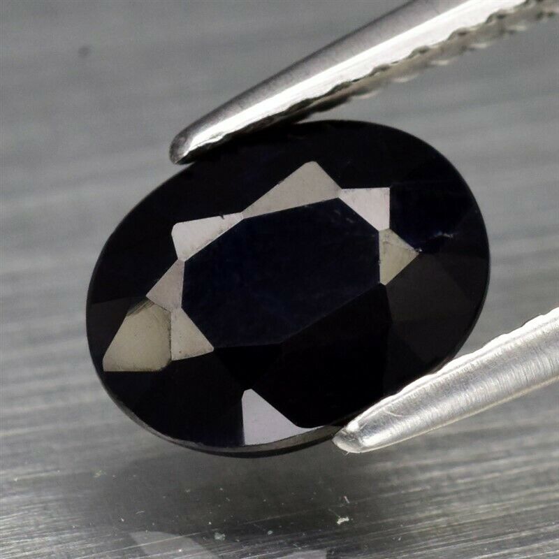 Genuine Dark Blue Sapphire 1.77ct 8.0 x 6.1mm Oval Opaque (Certified)  