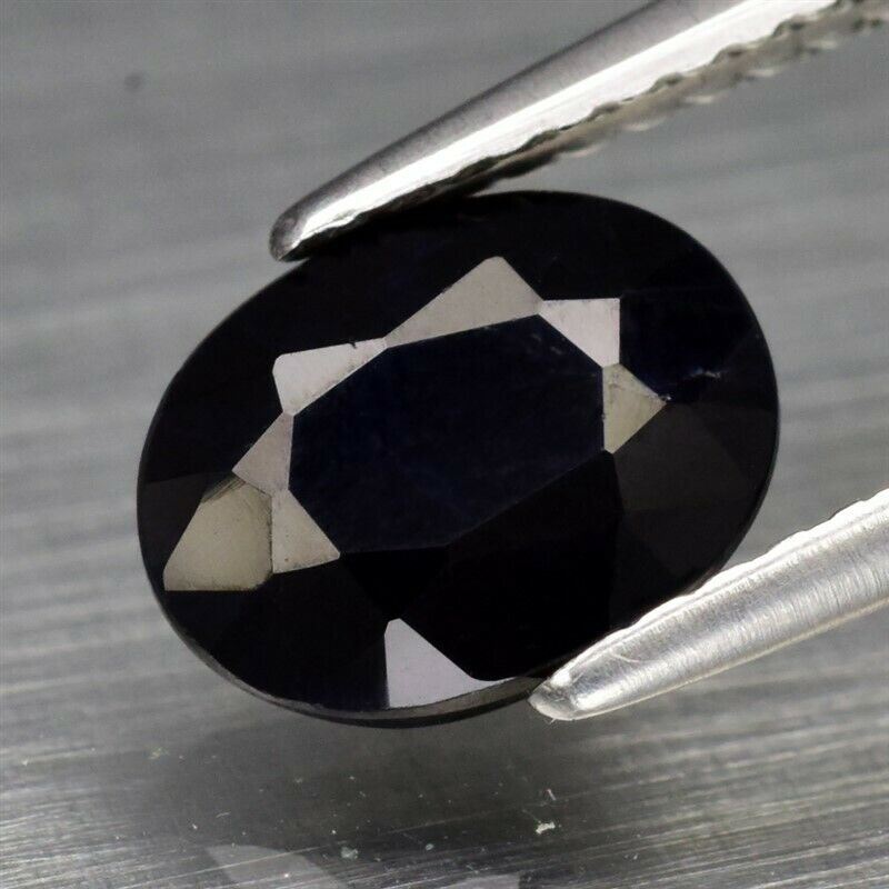 Genuine Dark Blue Sapphire 1.77ct 8.0 x 6.1mm Oval Opaque (Certified)  