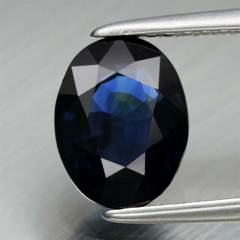 Genuine 100% Natural Blue Sapphire 2.02ct 8.2 x 6.3mm Oval SI1 Clarity (Certified) 
