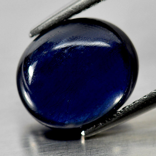 Genuine Cabochon Blue Sapphire 3.25ct 9.1x7.8x4.2mm opaque Madagascar