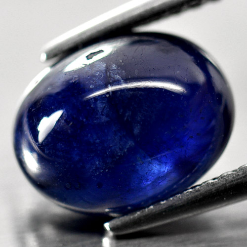 Genuine Cabochon Blue Sapphire 3.27ct 9.2x7.2x4.5mm Opaque Madagascar 