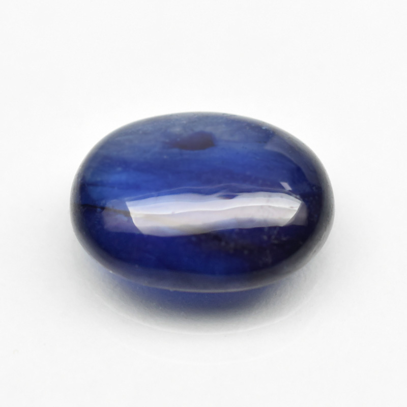Genuine Cabochon Blue Sapphire 3.35ct 10.2x8.0x3.5mm SI2 Madagascar