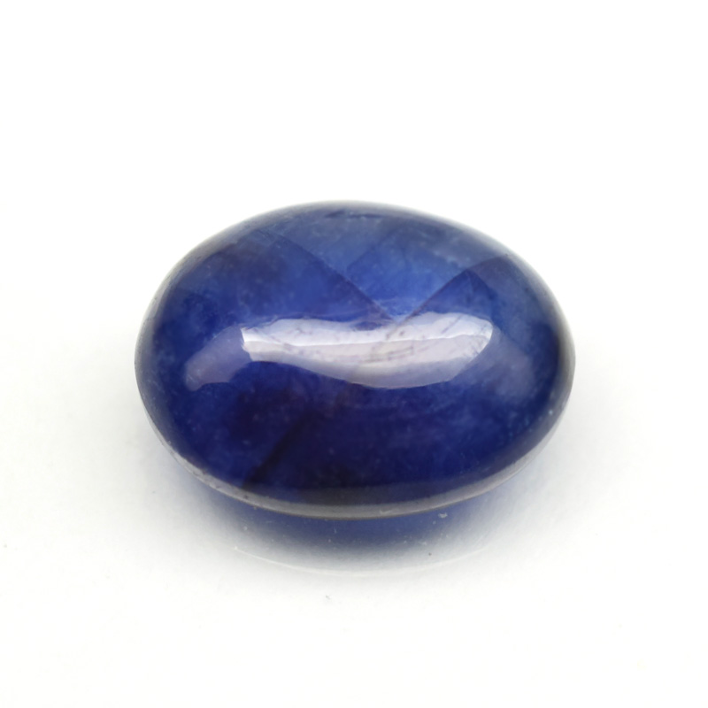 Genuine Cabochon Blue Sapphire 3.54ct 10.0x8.0x3.8mm SI2 Madagascar