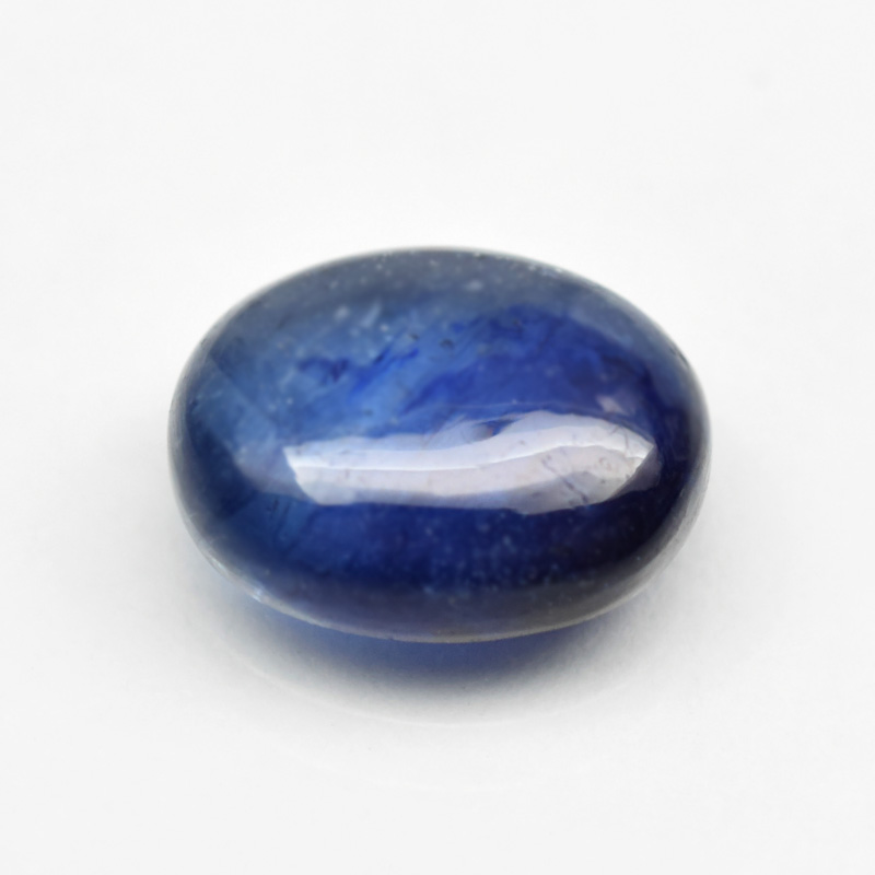 Genuine Cabochon Blue Sapphire 3.69ct 10.0x8.0x3.7mm SI2 Madagascar