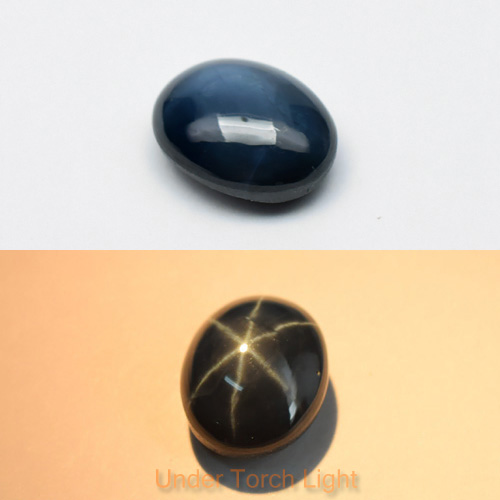 Genuine Cabochon Blue Star Sapphire 3.74ct 9.7x7.5x4.4mm Opaque Thailand