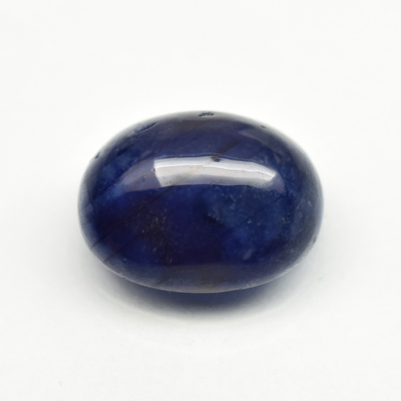Genuine Cabochon Blue Sapphire 4.35ct 10.0x8.0x4.9mm SI2 Madagascar