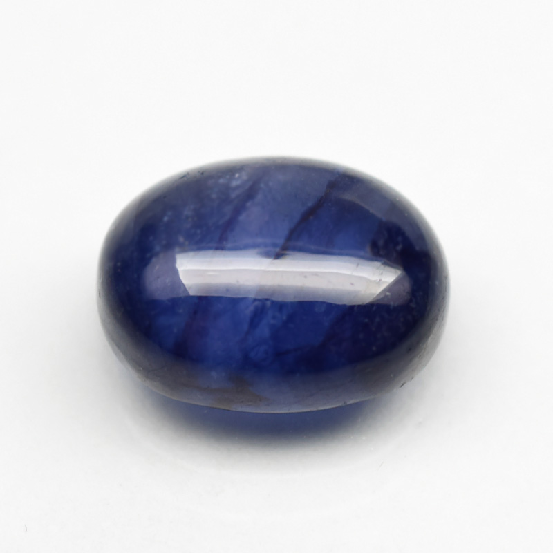 Genuine Cabochon Blue Sapphire 4.37ct 10.0x8.0x4.5mm SI2 Madagascar