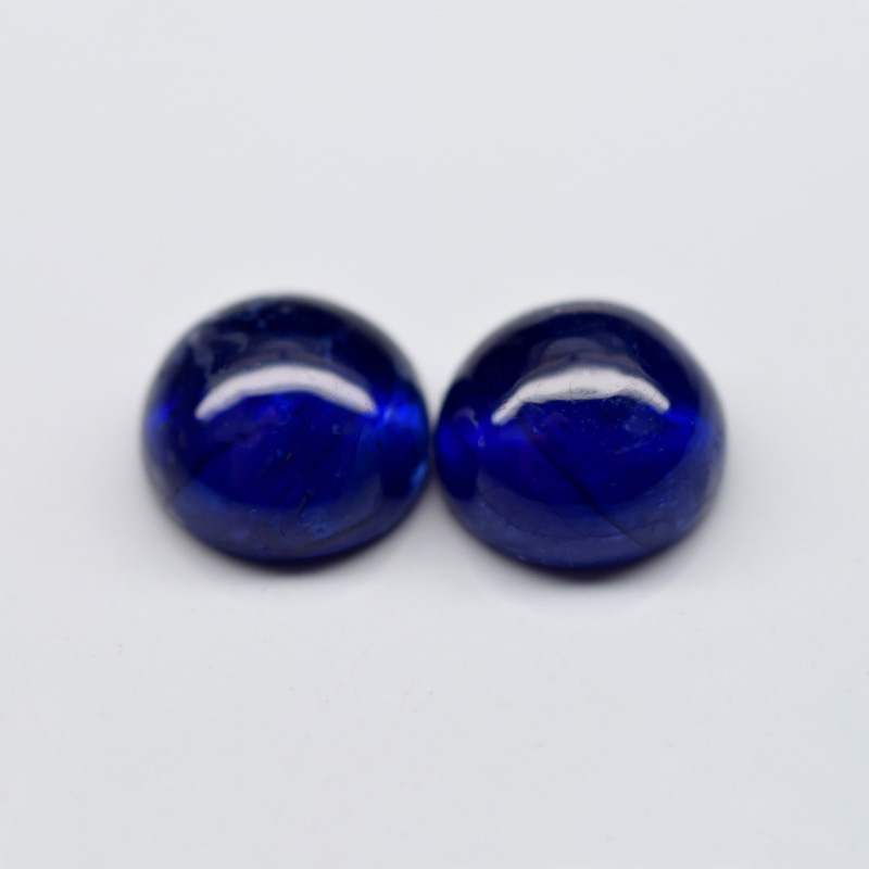 Genuine BLUE SAPPHIRES 4.56ct 7.0 x 7.0mm Round Pair