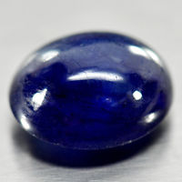 Genuine Cabochon Blue Sapphire 5.23ct 10.5x8.9x5.7mm opaque Madagascar