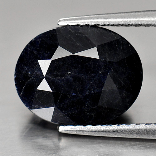 Genuine Midnight Blue Sapphire 5.32ct 11.3 x 9.0mm Oval Opaque