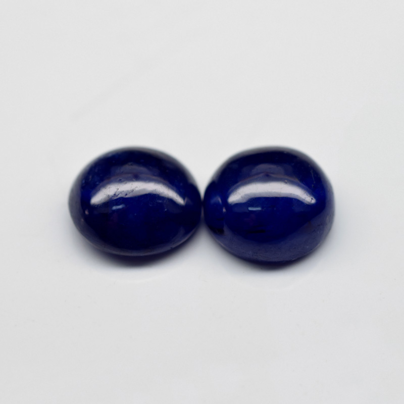 Genuine BLUE SAPPHIRES 8.18ct 9.0 x 9.0mm Round Pair 