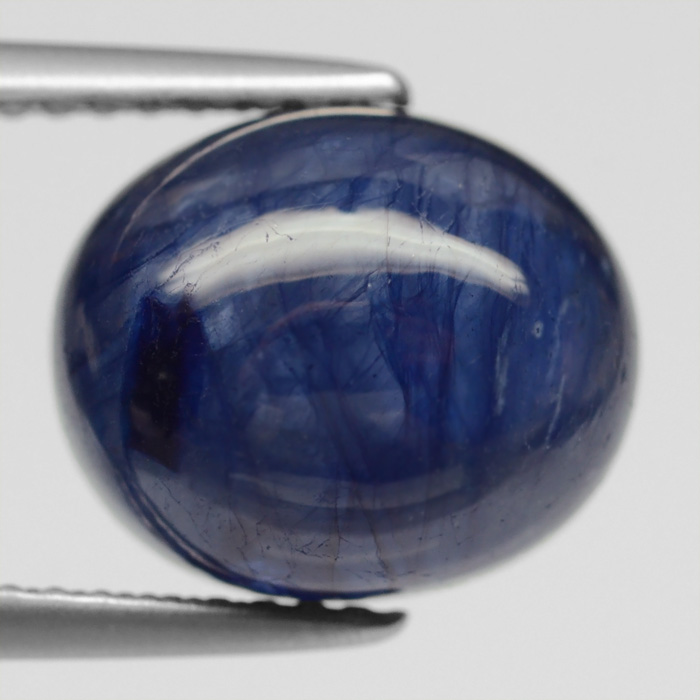 Genuine Blue Sapphire Cabochon 8.21ct 11x9.2x7.8mm semi-transparent Madagascar