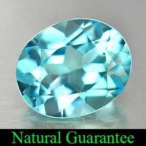 Genuine Swiss Blue Topaz 4.20ct 11.0 x 9.0mm Oval VS1 Clarity