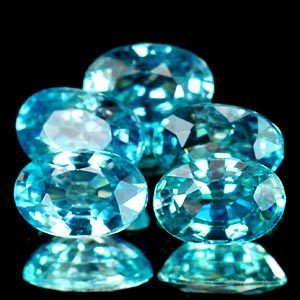 Genuine 100% Natural Blue Zircon 0.71ct 6.1 x 4.1mm Cambodia VVS