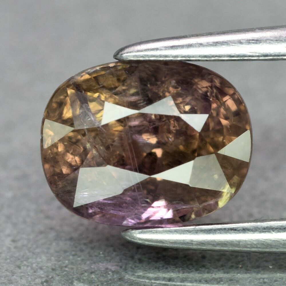 Genuine 100% Natural Brown & Purple Sapphire 1.35ct 6.8 x 5.4mm Oval SI2 Clarity