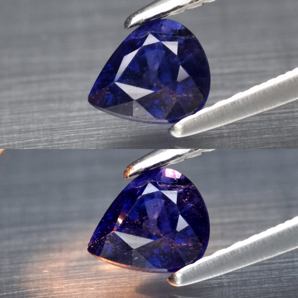 Genuine 100% Natural Color Change Sapphire .81ct 5.8 x 5.0mm Pear SI2 Clarity