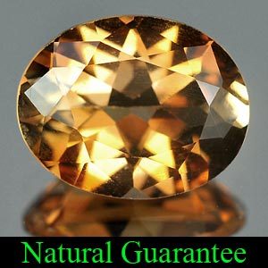 Genuine 100% Natural Champagne Topaz 2.94ct 10.0 x 8.0mm Brazil SI