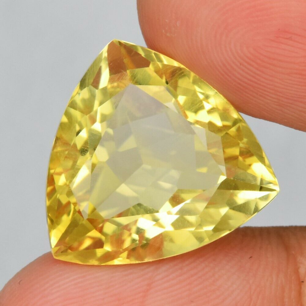 Genuine 100% Natural Yellow Citrine 17.40ct 18.6 x 17.6mm Trillion/Trilliant IF Clarity