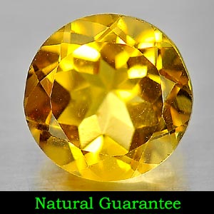 Genuine 100% Natural Citrine 3.74ct 10.0 x 10.0mm Round VS1 Clarity