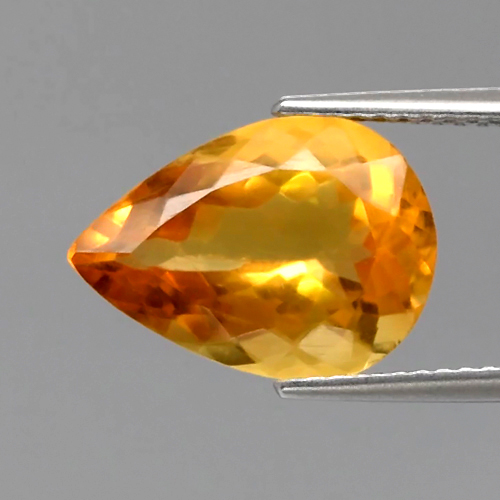 Genuine 100% Natural Citrine 4.30ct 13.8 x 9.8mm Pear SI1 Clarity 