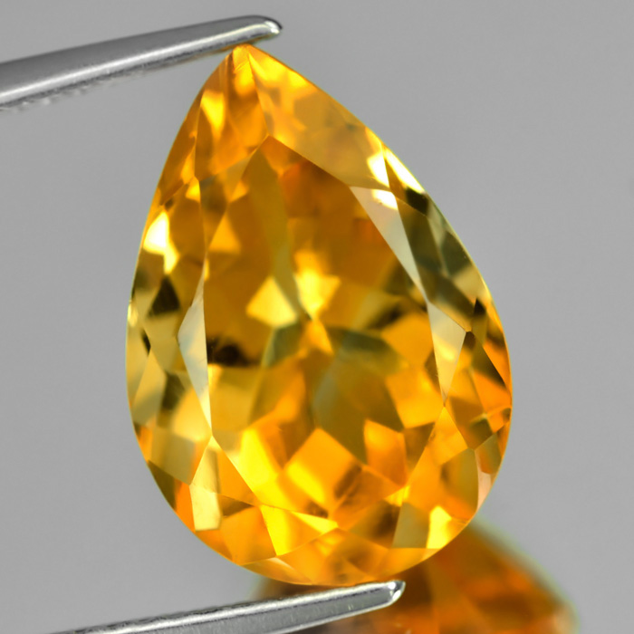 Genuine 100% Natural Citrine 5.87ct 14.5 x 10.0mm Pear SI1 Clarity