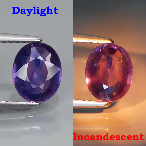 Genuine 100% Natural Color Change Sapphire 1.32ct 7.5x6.0 VS1 Madagascar