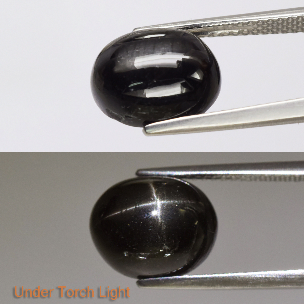 Genuine 100% Natural Star Diopside 5.91ct 11.0 x 9.0mm Oval Cabochon Opaque