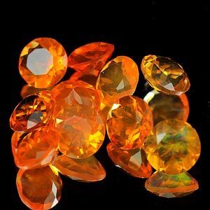 Genuine 100% Natural Fire Opal 0.29ct 4.6 x 4.6 x 2.7mm Mexico VVS