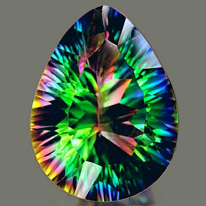 Genuine MYSTIC GREEN QUARTZ 7.90ct 16.1 x 12.1 x 8.1mm Pear