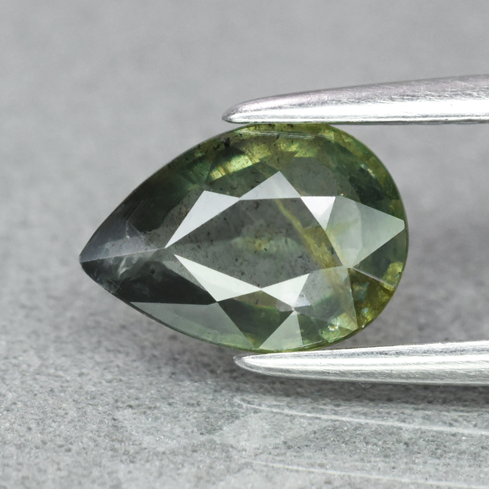 Genuine 100% Natural Green Sapphire 1.14ct 8.0 x 5.7mm Pear SI1 Clarity