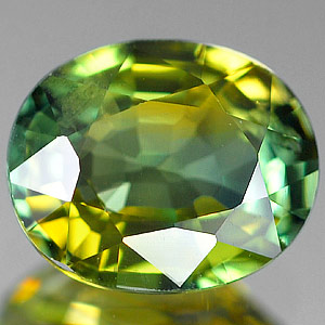 Genuine GREEN & YELLOW SAPPHIRE 1.46ct 7.2 x 6.0 x 3.7mm Oval