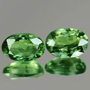 Genuine GREEN SAPPHIRES 0.70cts 6.0 x 3.9 x 3.0mm Ovals 